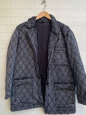 Young fabulous Broke Quilted Grey Chore Jacket Coat